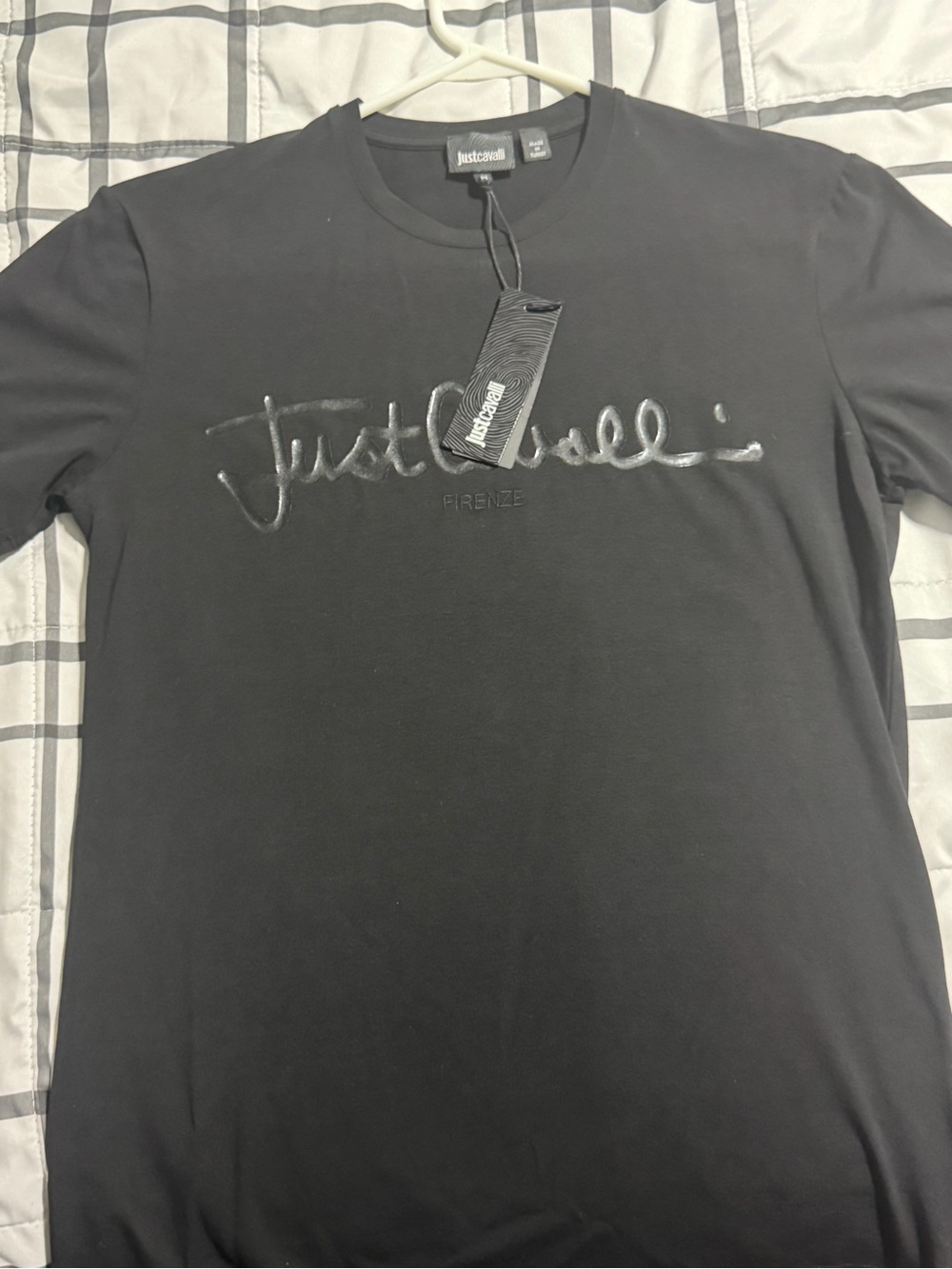Just Cavalli Black Short-Sleeve Logo Tee